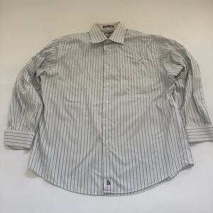 Nordstrom Smartcare Striped Button Down Long Sleeve Shirt 16 1/2-33 Wrinkle Free